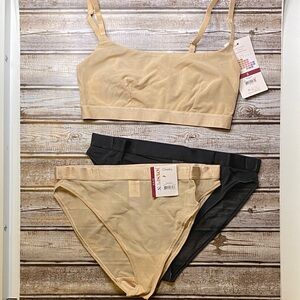 NWT Joyspun Nude Mesh Bralette & Cheeky Panties Women’s Size Small Bundle